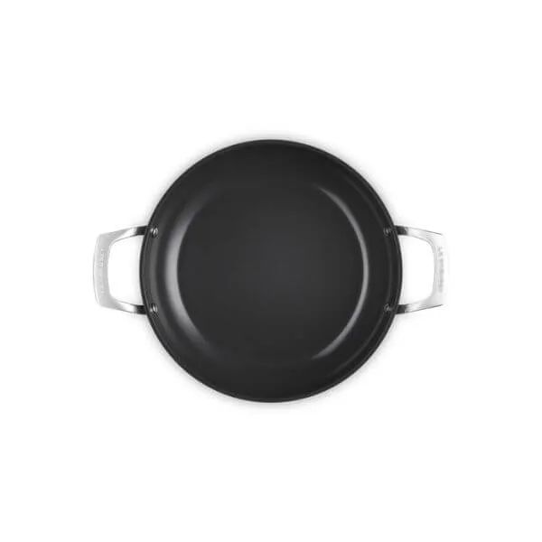 Le Creuset Ceramic Non-Stick Shallow Braiser with Glass Lid