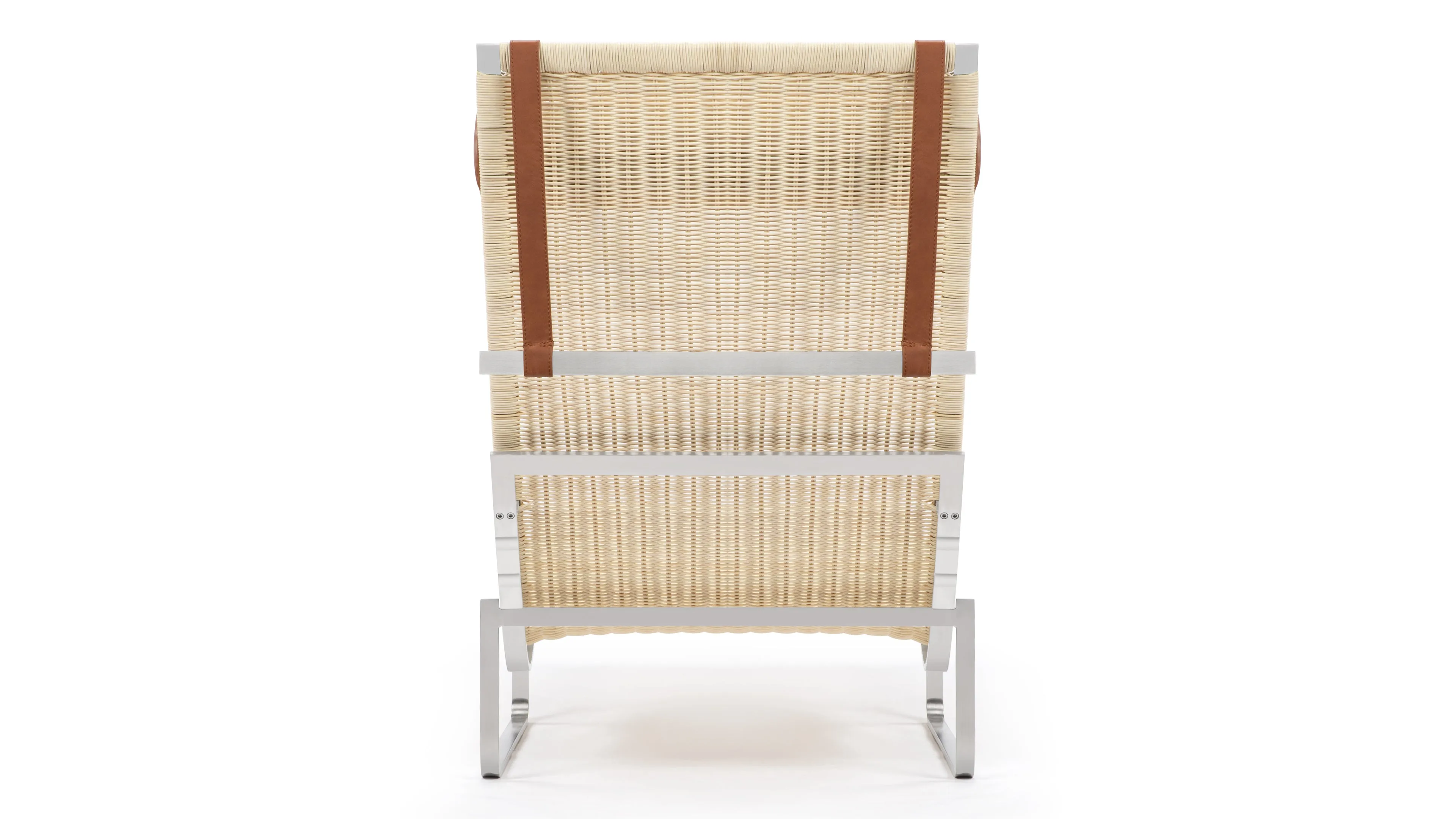 Lea - Lea Wicker Lounge Chair, Tan Premium Leather