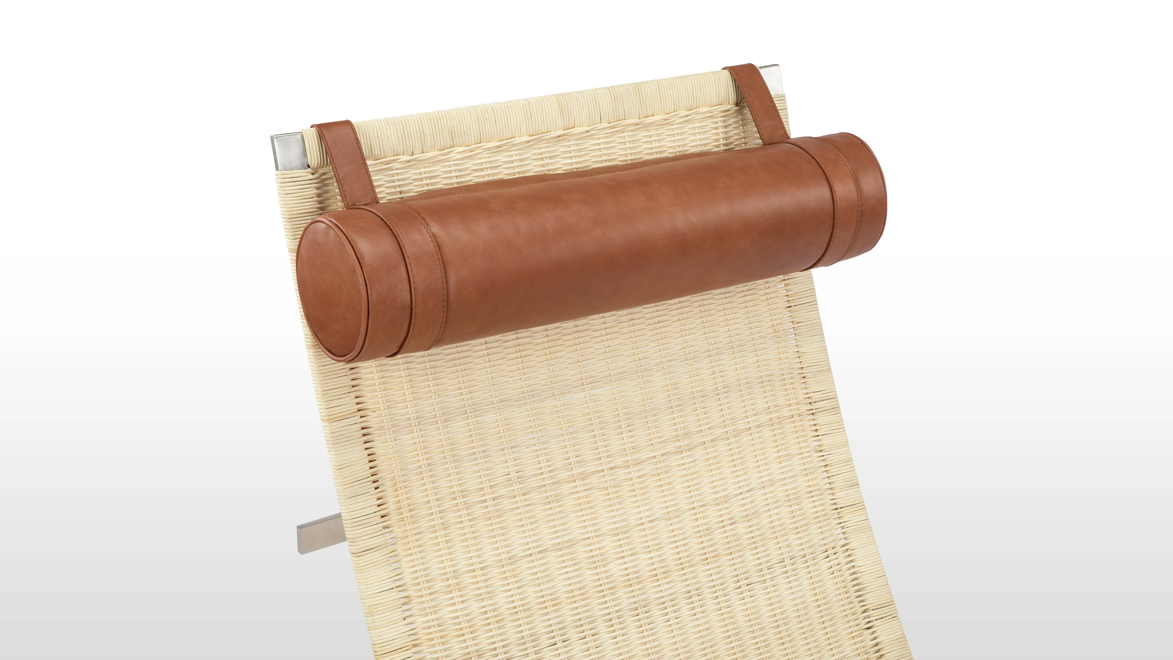 Lea - Lea Wicker Lounge Chair, Tan Premium Leather
