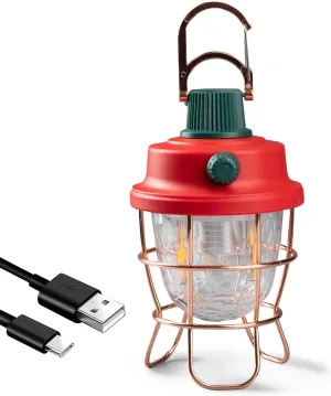LED Camping Lantern Rechargeable SUNREI Hanging Camping Tent Lights, 5000mAh,400LM, 4 Light Modes, IPX5 Waterproof Battery Powered Lantern for Camping Christmas Gifts Emergency Power outages