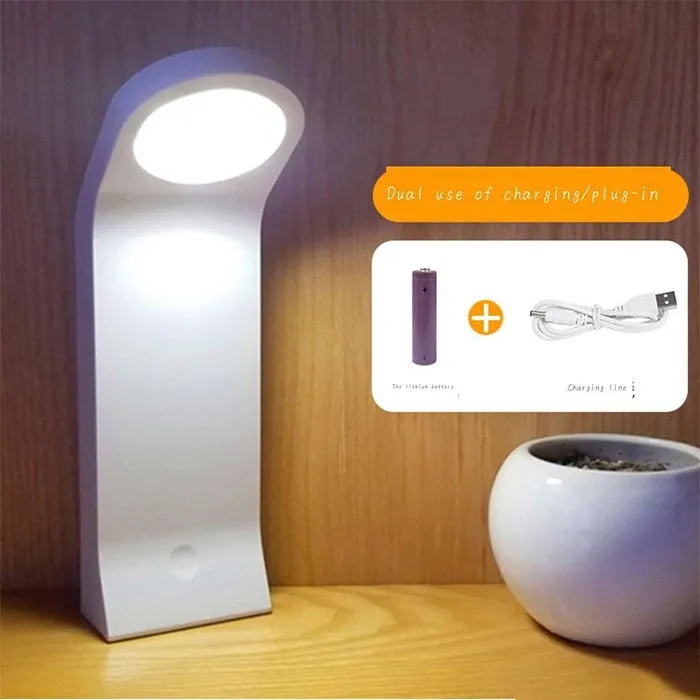 LED Desk Light USB Rechargeable Wall Lamp Dimmable Touch Control