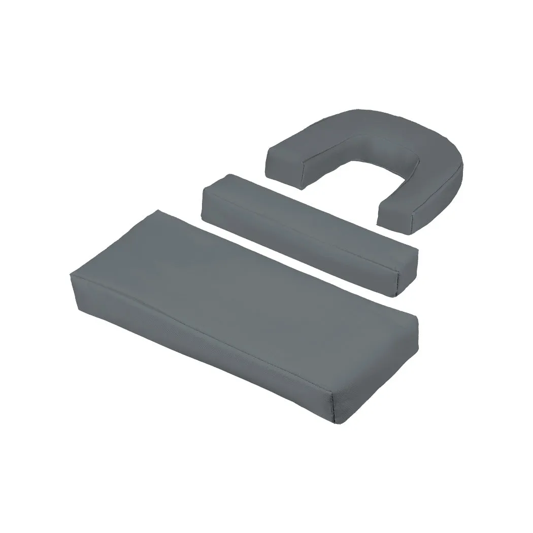 Levede Foldable Beach Lounge Chairs with Face Hole Grey-SA_Metro