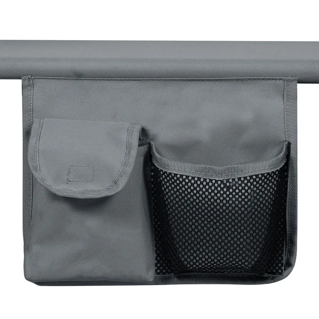 Levede Foldable Lounge Chairs with Canopy Grey-WA_Metro