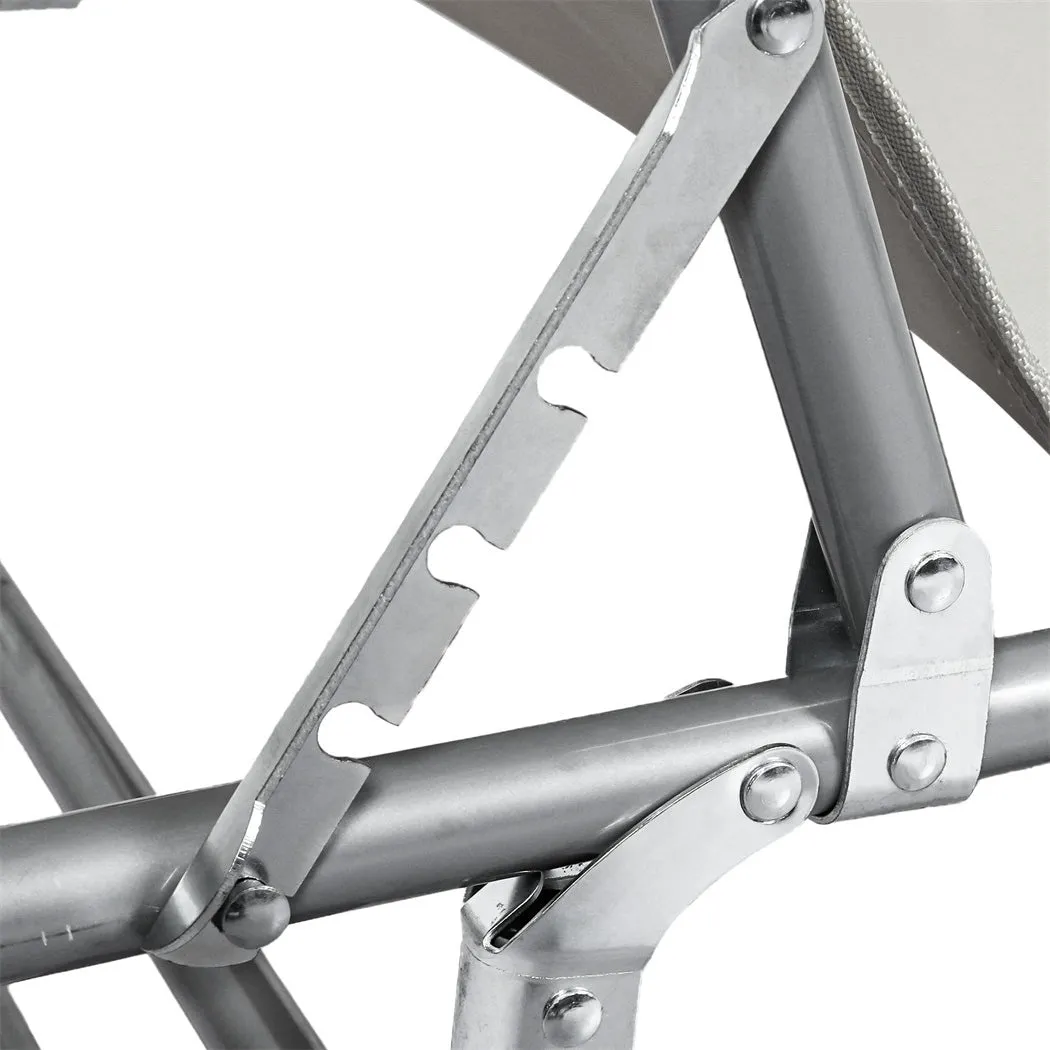 Levede Foldable Lounge Chairs with Canopy Grey-WA_Metro