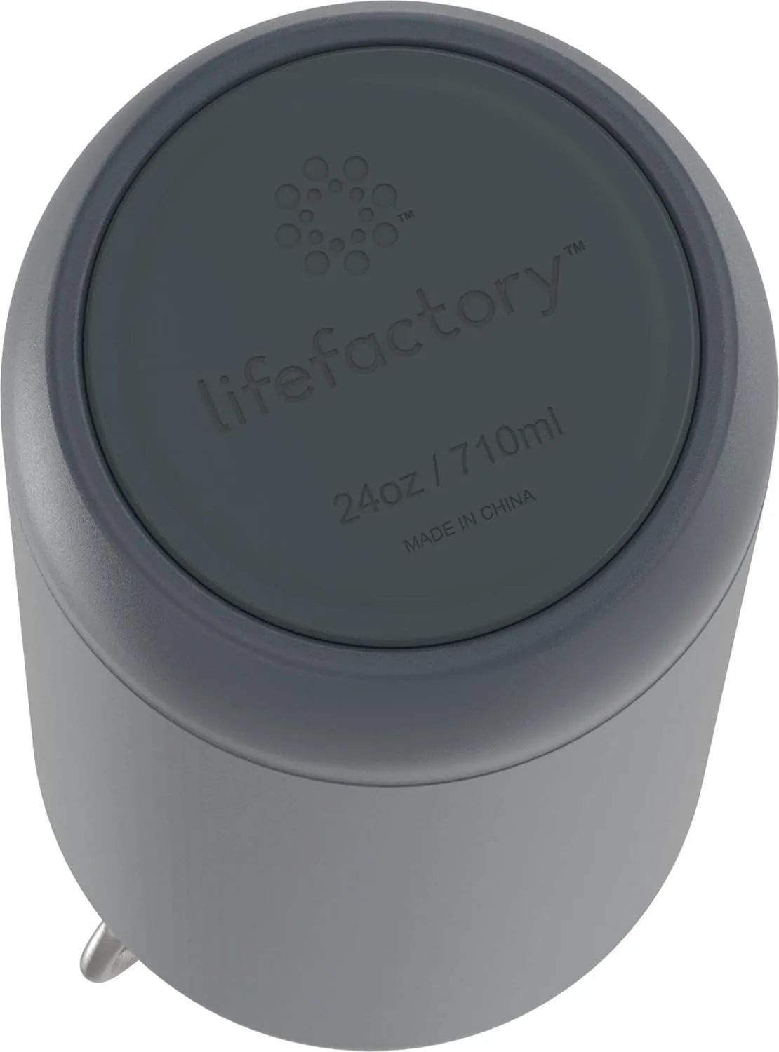 LIfeFactory Stainless Steel Vacuum-Insulated Sport Bottle, 24 Ounce, Carbon