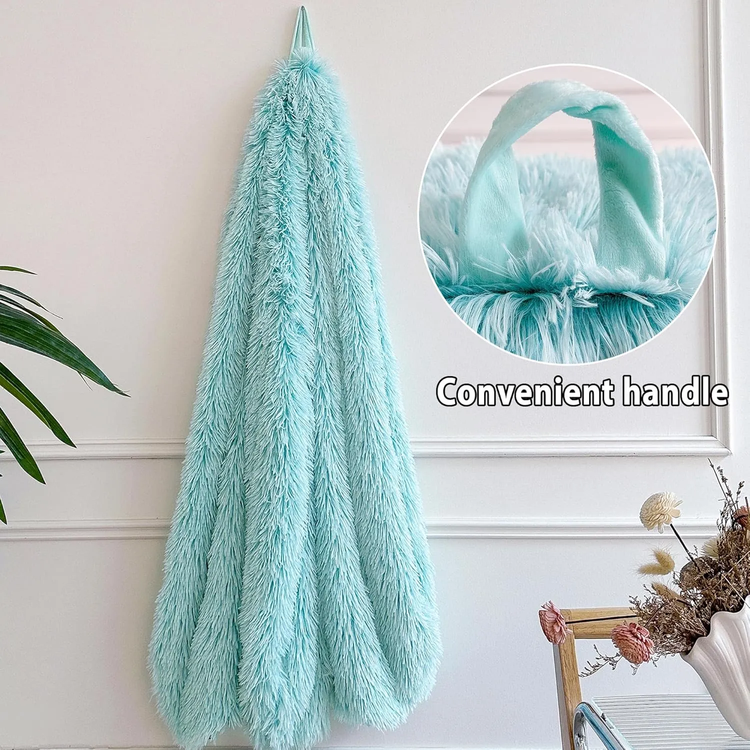 LIFEREVO Fluffy Bean Bag Chair Cover (No Filler), Soft Faux Fur Stuffed Animal Bean Bag Storage Cover for Adults Kids Teens, Furry Comfy Stuffy Beanbag for Plush Toys or Textile (Aqua Ombre)