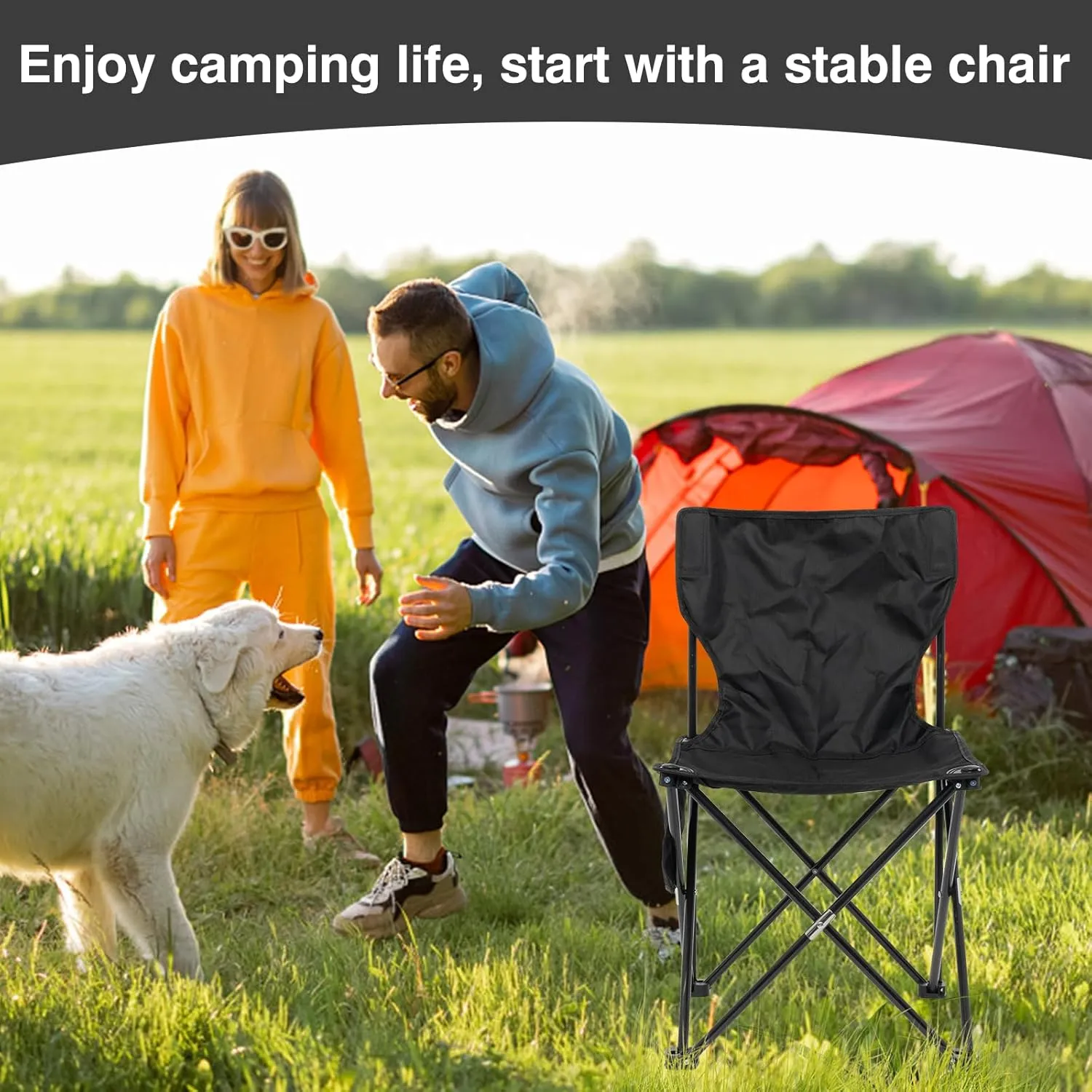 Lightweight and Folding Chairs Foldable Backpacking Chair - Ultra Durable PS151