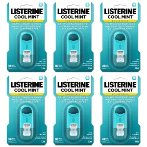 Listerine Cool Mint Pocketmist, Oral Care Mist for Fresh Breath, Non-Aerosol Sugar-Free Minty Bad Breath Refresher Spray to Kill 99% of Bad Breath Germs, Portable, Cool Mint Flavor, 7.7 mL