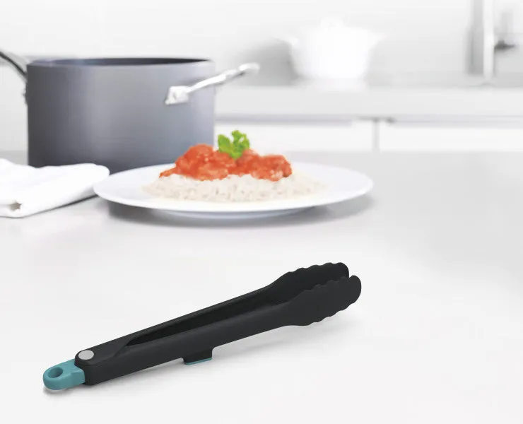 Lockable Tongs with integrated tool rest