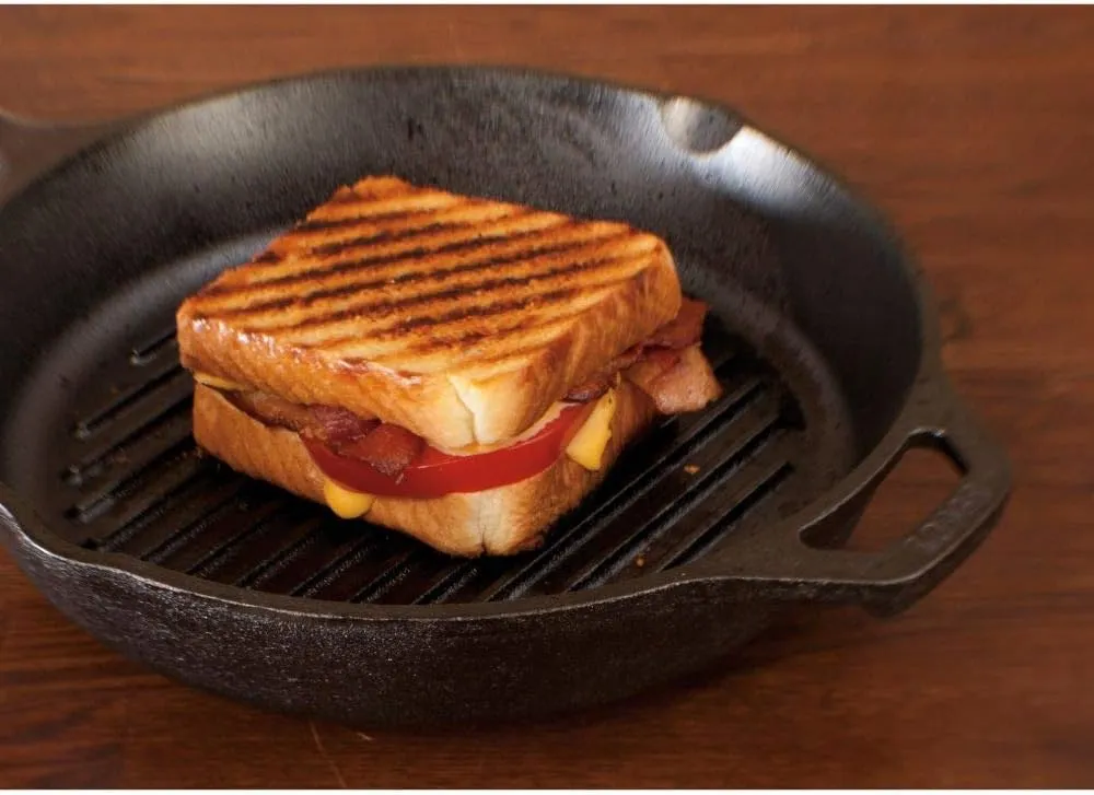 Lodge Cast Iron Grill Pan, 10.25-inch