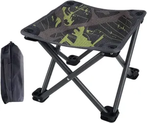 Lounge Deck Chair Ultralight Portable Mini Outdoor Chair Foldable Camping Stool Lightweight Fishing Chair for Hiking Picnic Gardening Beach Backpack with Carrying Bag-5