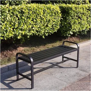 LUNIZ Garden Bench Park Chair Outdoor Bench Rest Bench Open-air Community Leisure Bench Patio Seating for Park(D)