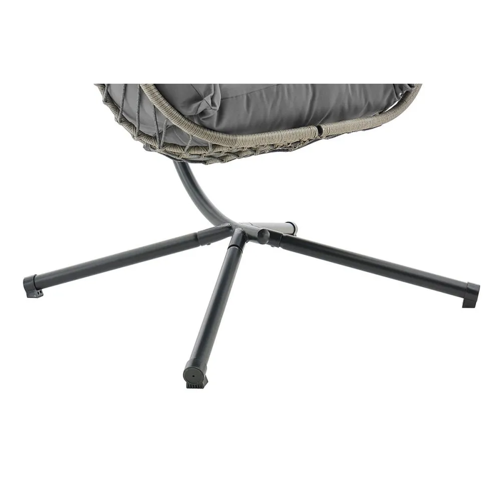 Mackenzie Outdoor Furniture Relaxing Lounge Egg Patio Chair - Grey/ Grey