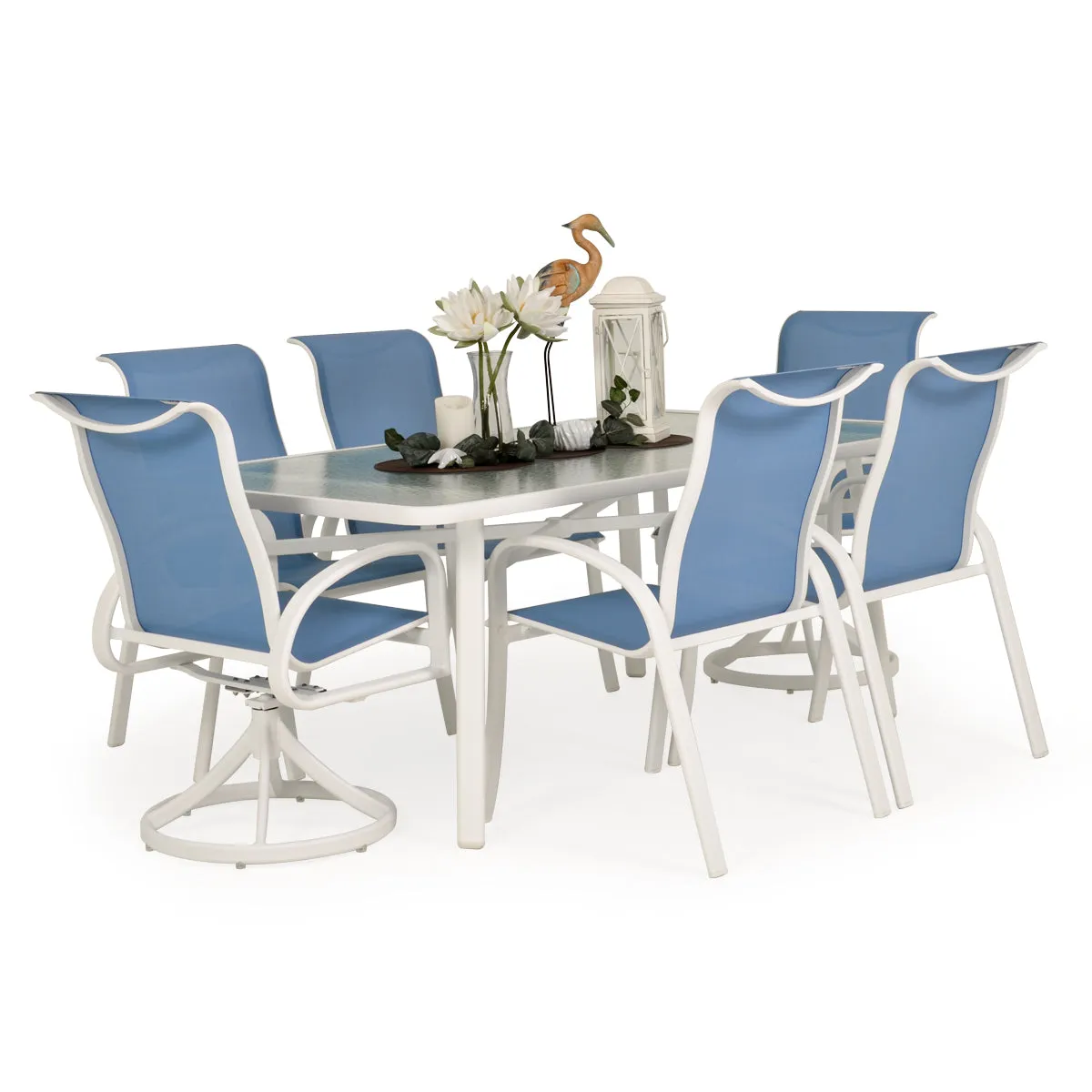 Madeira Outdoor Sling Swivel Dining Chair