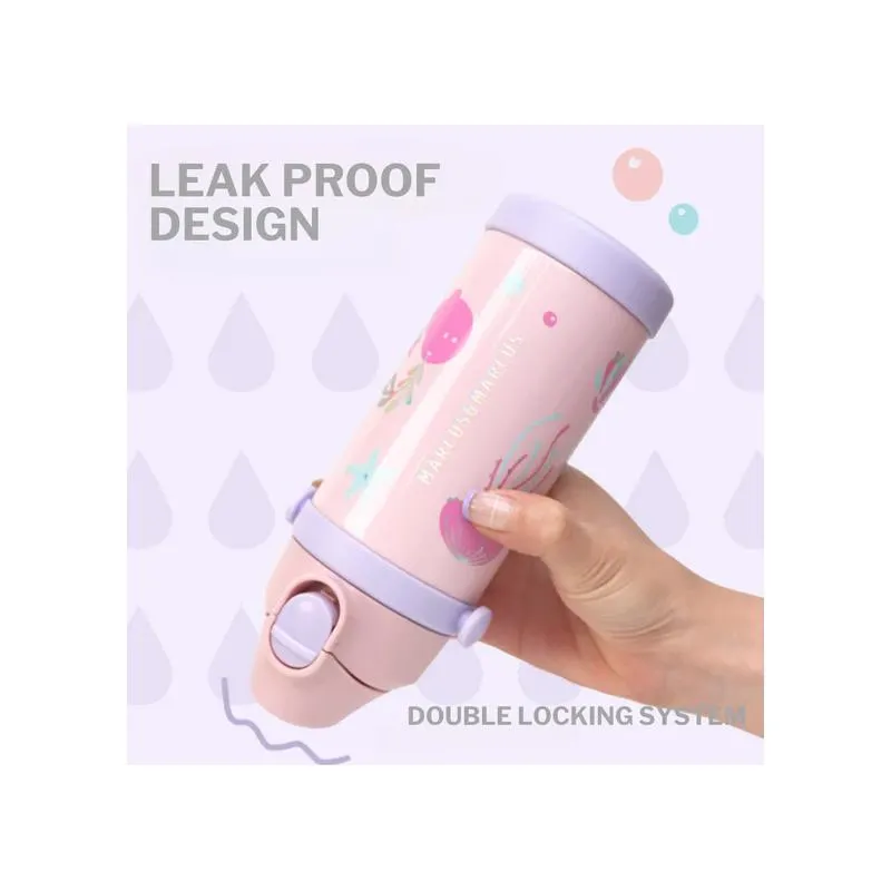 Marcus & Marcus - Straw & Spout Insulated Water Bottle, Pink