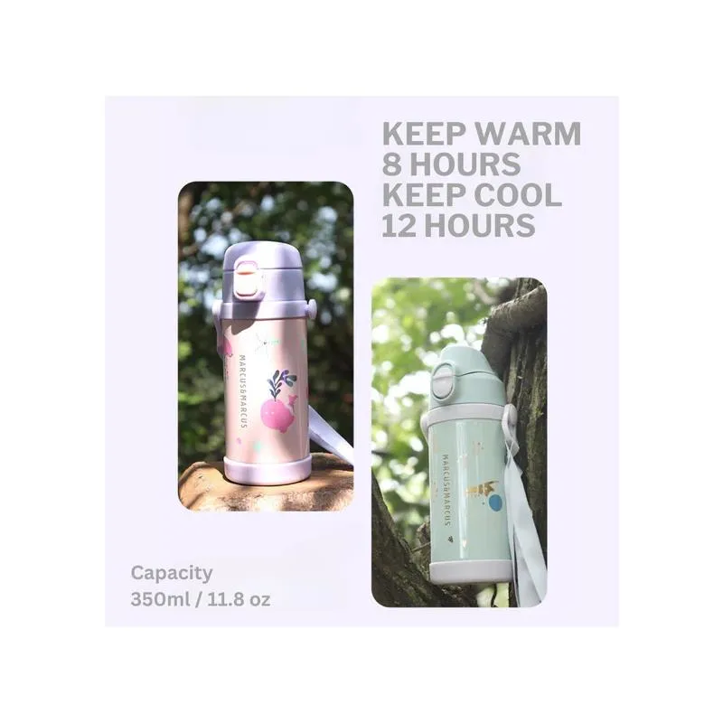 Marcus & Marcus - Straw & Spout Insulated Water Bottle, Pink