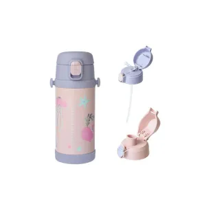 Marcus & Marcus - Straw & Spout Insulated Water Bottle, Pink