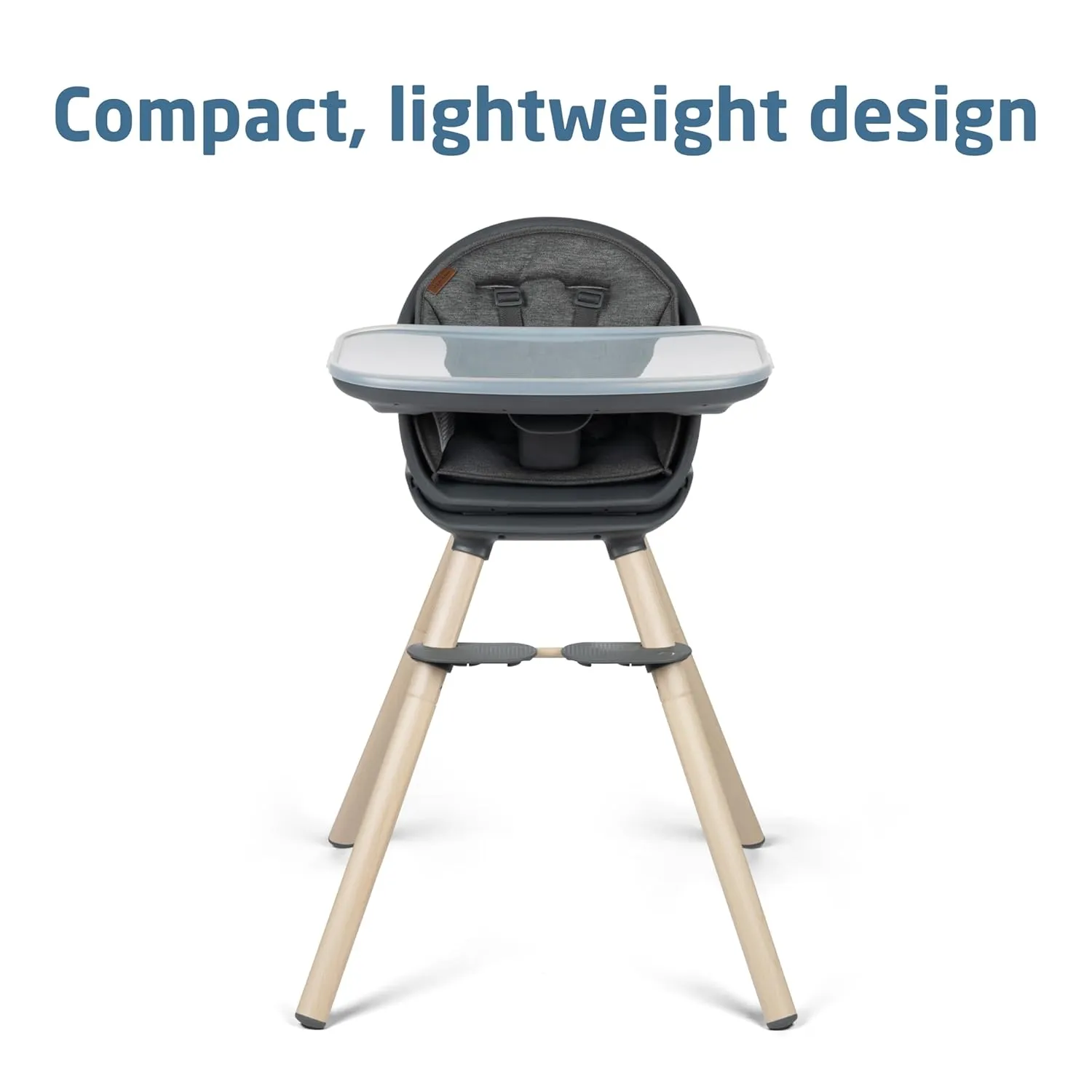 Maxi-Cosi Moa 8-in-1 High Chairs for Babies and Toddlers, Machine Washable Infant High Chair, Compact, Convertible High Chair Lightweight Design, Classic Graphite