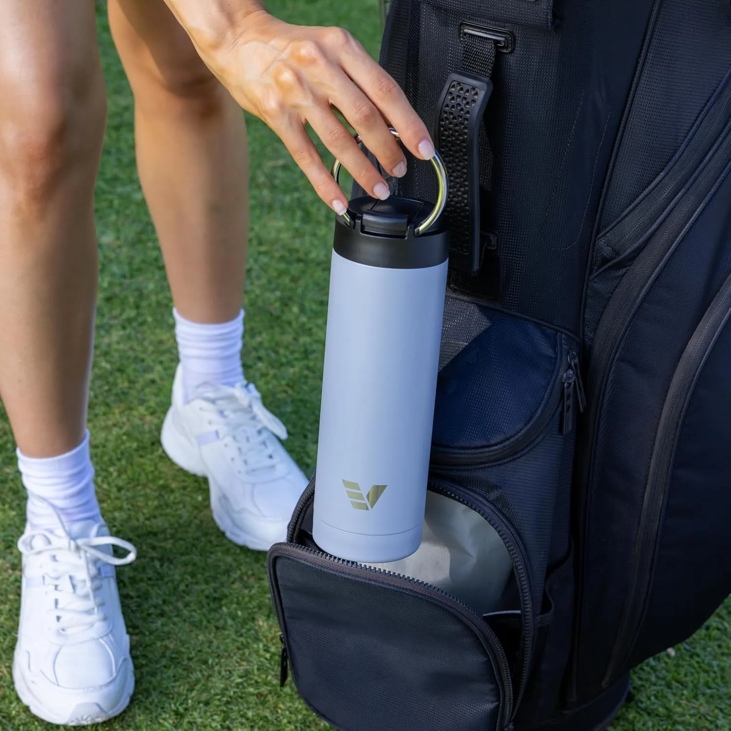 Maxi Stainless Steel Water Bottle 26oz - Double wall vacuum insulated | Integrated carry handle | leak proof flip top lid | Lightweight & stylish - Lilac