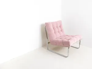 MCM Pink Velvet Lounge Chair