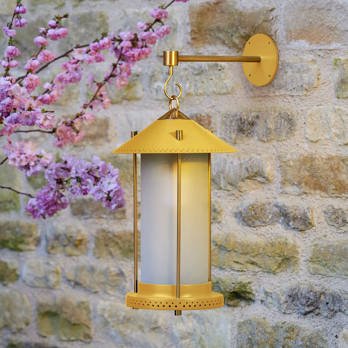 medium Stefan cordless lantern in Sand by the Novogratz