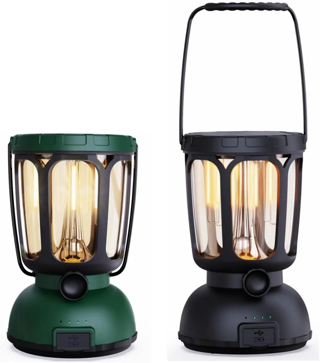 Mesqool Lanterns for Power Outages LED Camping Lantern Rechargeable Battery Powered Solar Hand Crank
