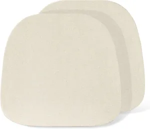 Metal Chair Cushions Set of 2, 14x14 Seat Cushion for Metal Dining Chairs 14 Inch Small Tolix Chair Pads, Beige