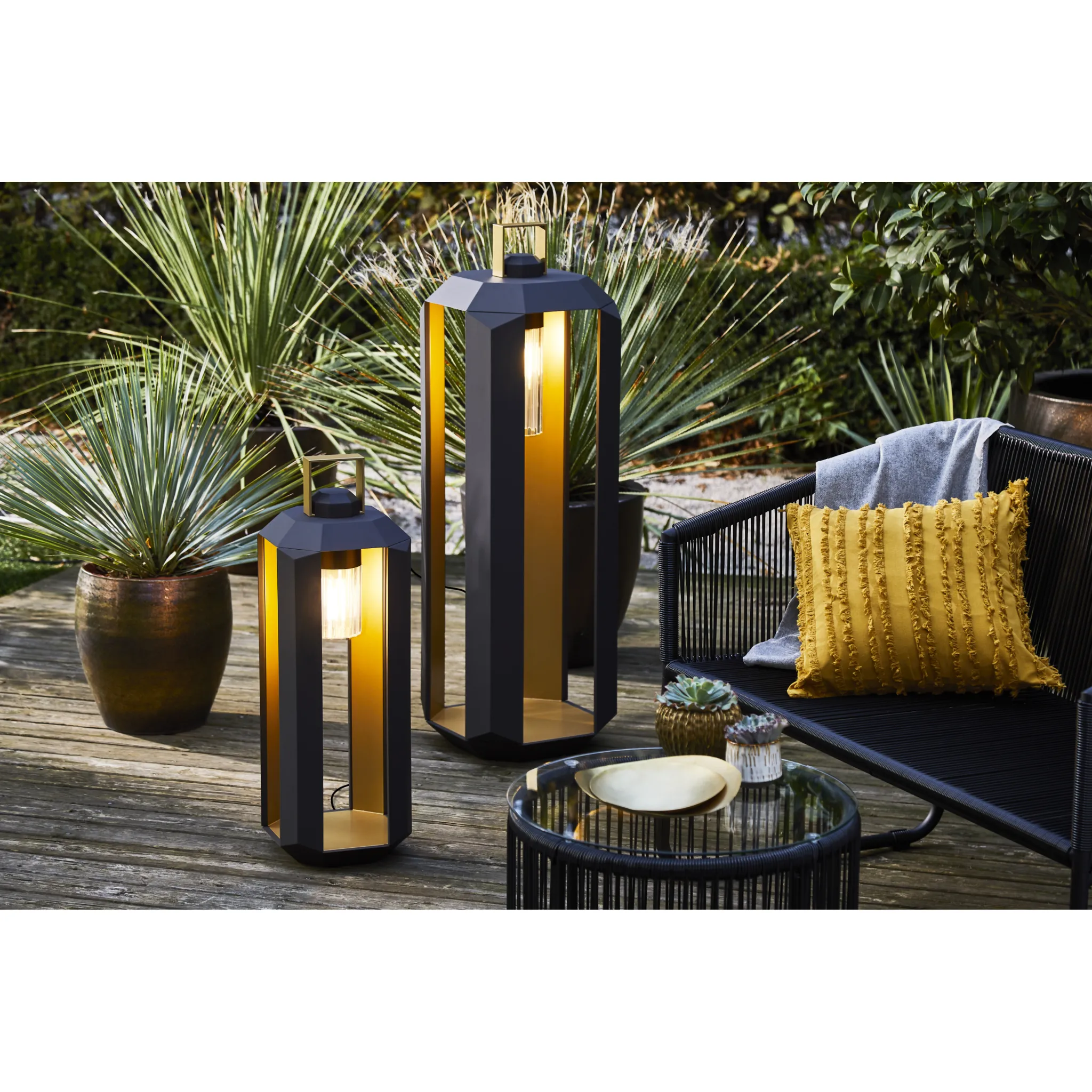 Metal Framed Outdoor Lantern | Contardi Cube