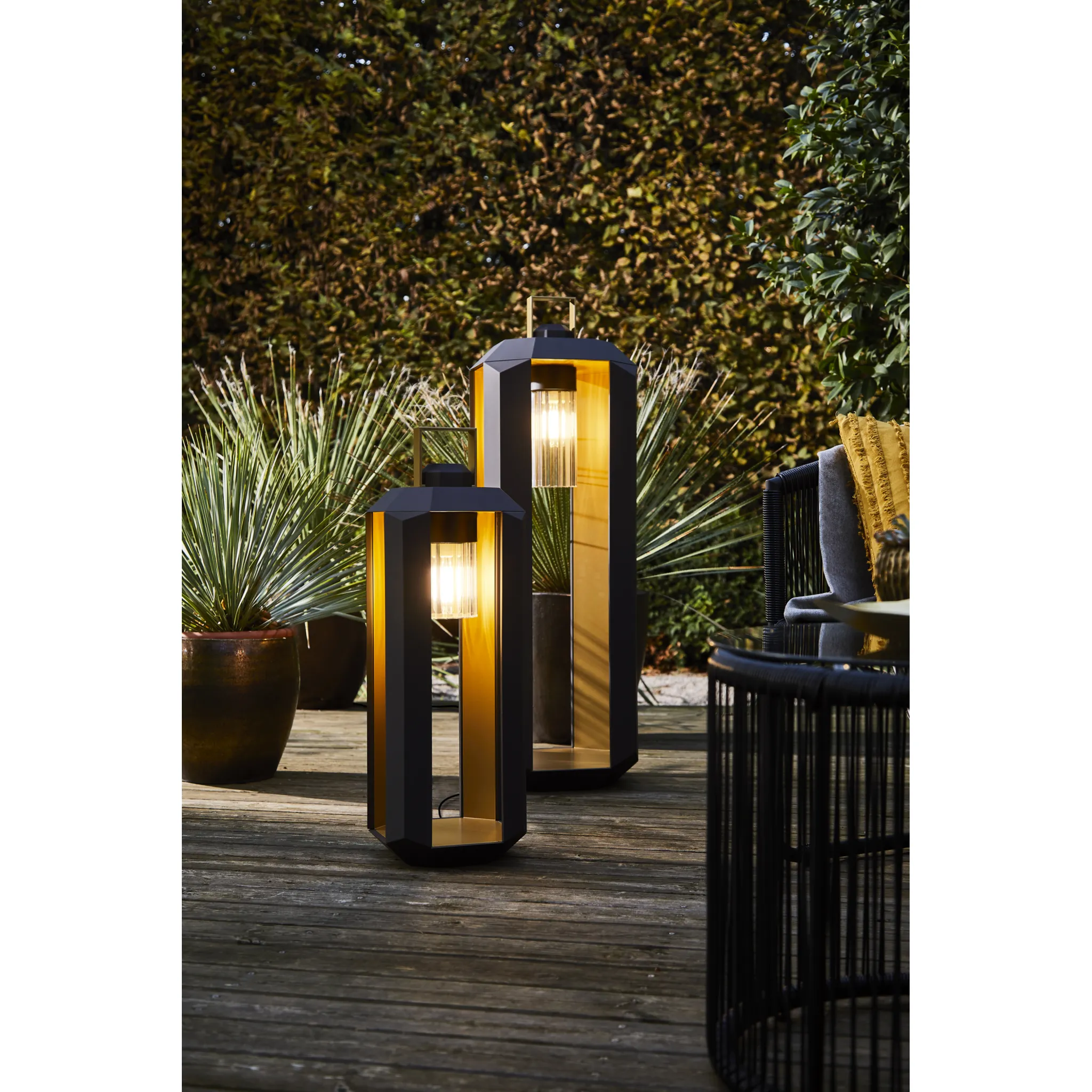 Metal Framed Outdoor Lantern | Contardi Cube