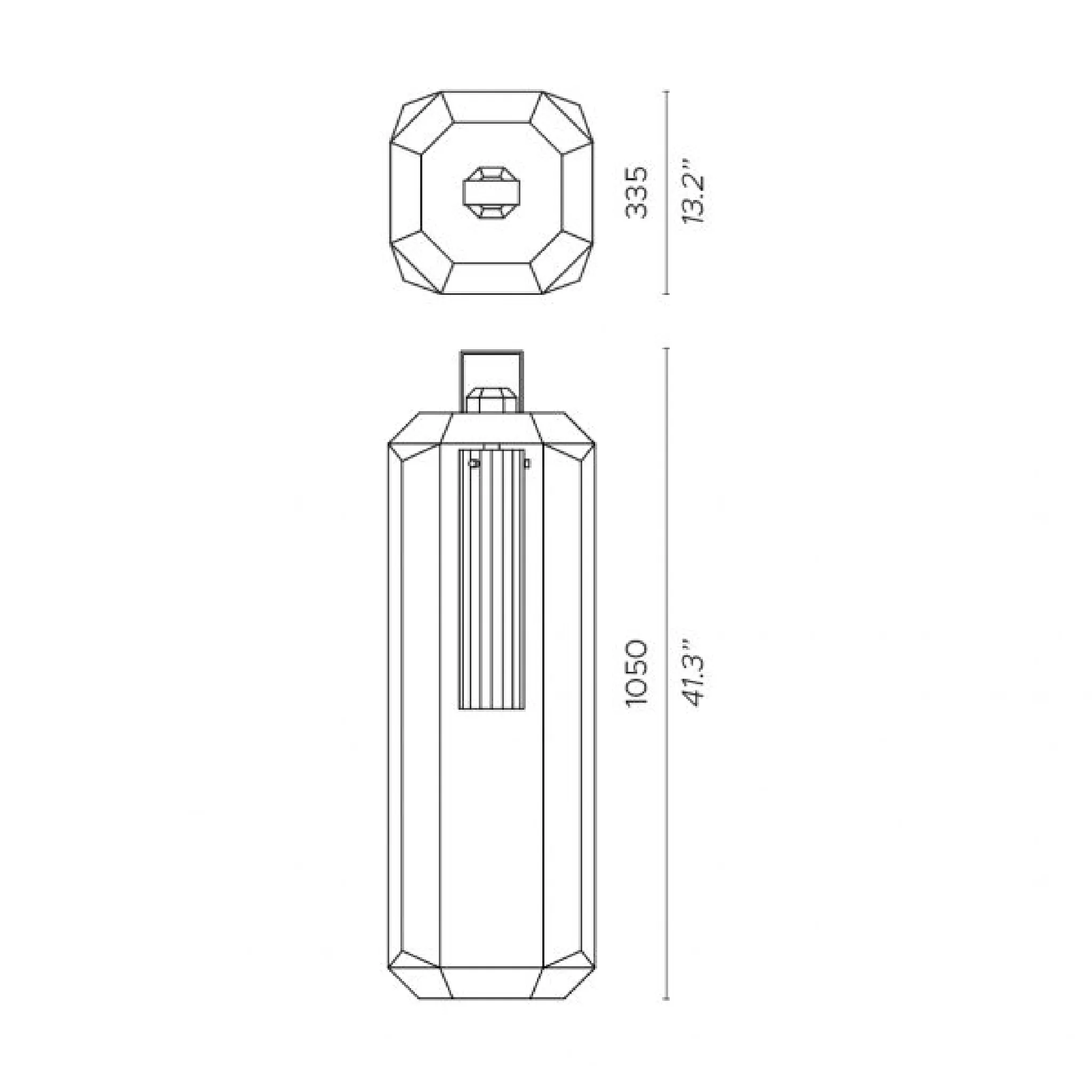 Metal Framed Outdoor Lantern | Contardi Cube