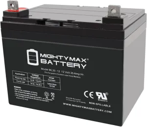 Mighty Max Battery 12V 35AH SLA Battery for Shoprider Streamer Sport Power Chair