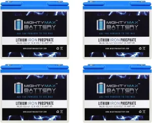 Mighty Max Battery 12V 35AH U1 Lithium Replacement Battery Compatible with Shoprider 6Runner 10 Power Chair - 4 Pack