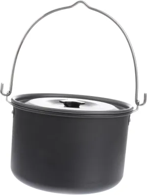 Milisten Camping Saucepan 4l Portable Outdoor Cook Set Lightweight Anti-Skid Handle for Safe Grip
