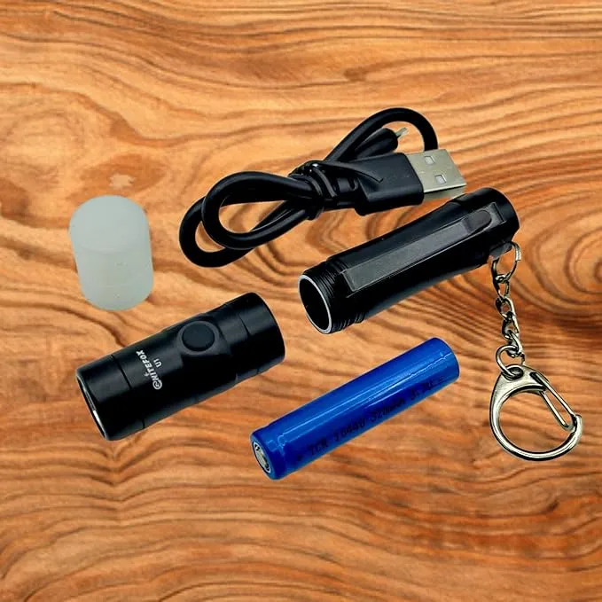Mini Rechargeable Keychain Flashlight USB C Bright Key Light Portable Pocket Flashlight for EDC,Dog Walking, Hiking,Camping,Emergency