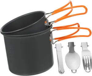 Mipcase Seasoning Dinnerware Kit Grey Camping Aluminum Alloy