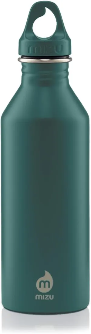 MIZU M8 Bottle - 25 oz / 750 ml Stainless Steel - Blue Green Tourmaline - Sports, Travel, Hiking, Cycling, Fitness, Smoothies, Backpacking - Daily Use, Home, Car, Adventures, Sports, Activities