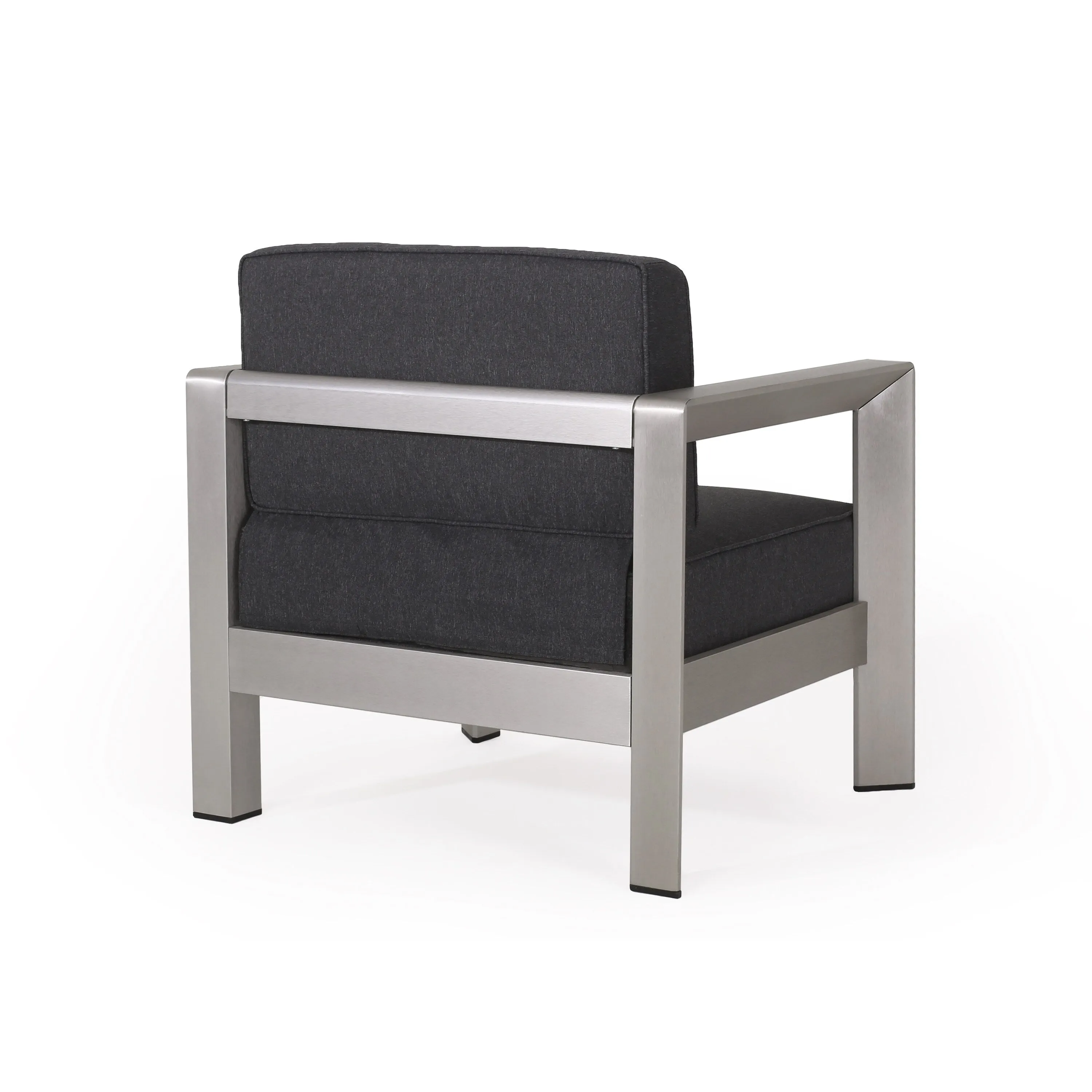 Modern Aluminum Outdoor Club Chair with Deep Seating - Low Profile Design for Patio Spaces