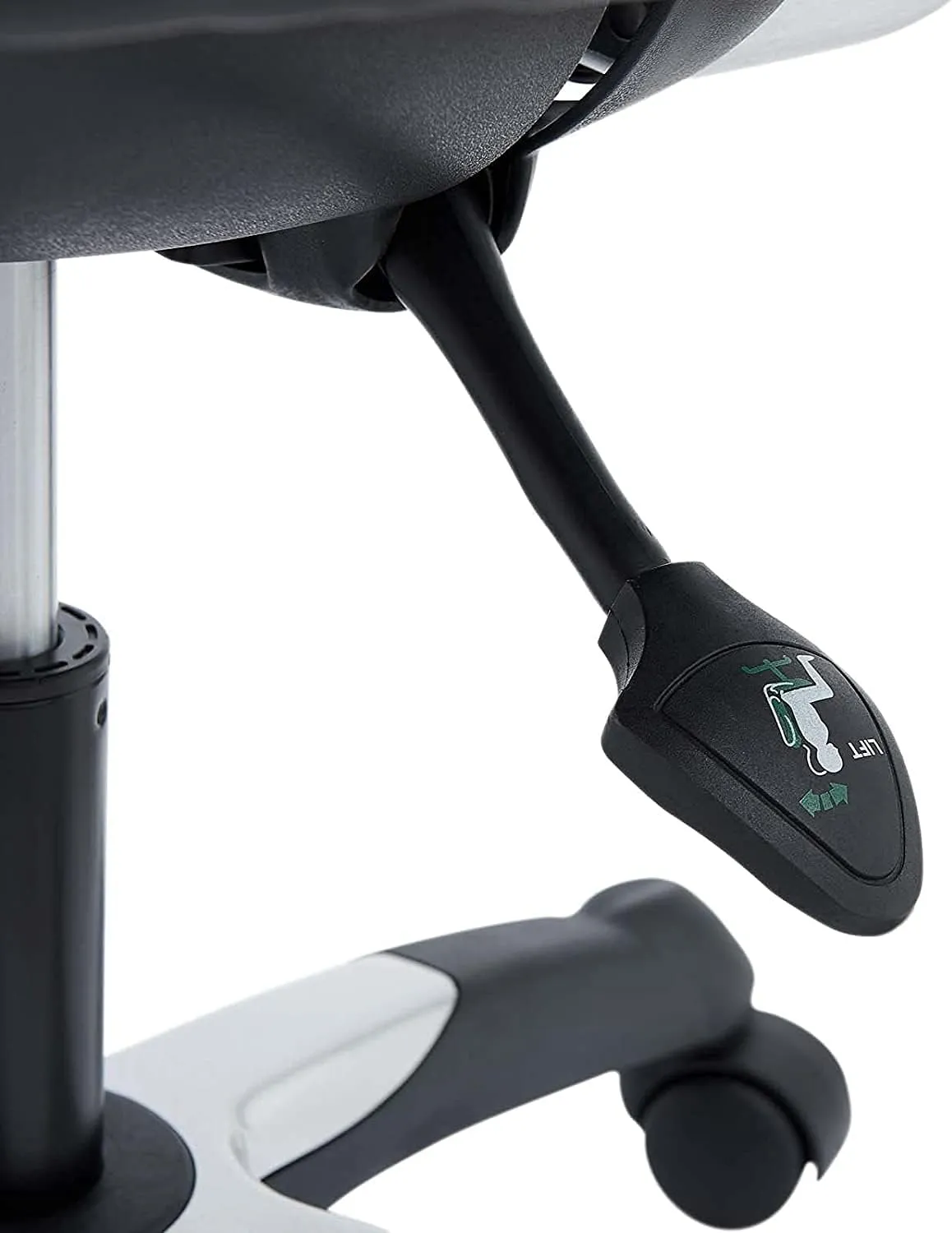 Modway Edge Mesh Back and White Vinyl Seat Office Chair With Flip-Up Arms - Computer Desks in Black