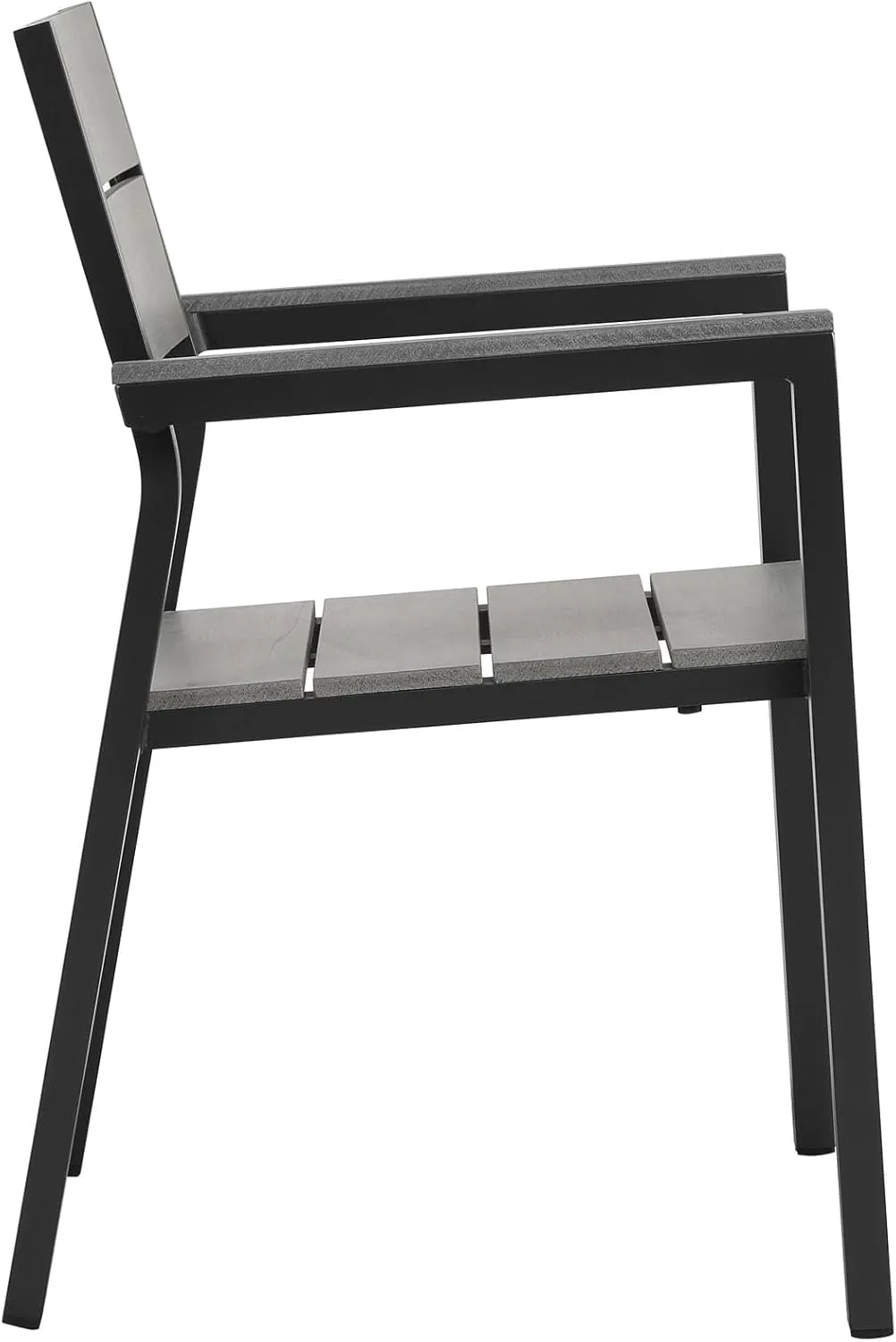 Modway Maine Aluminum Outdoor Patio Arm Chair in Brown Gray