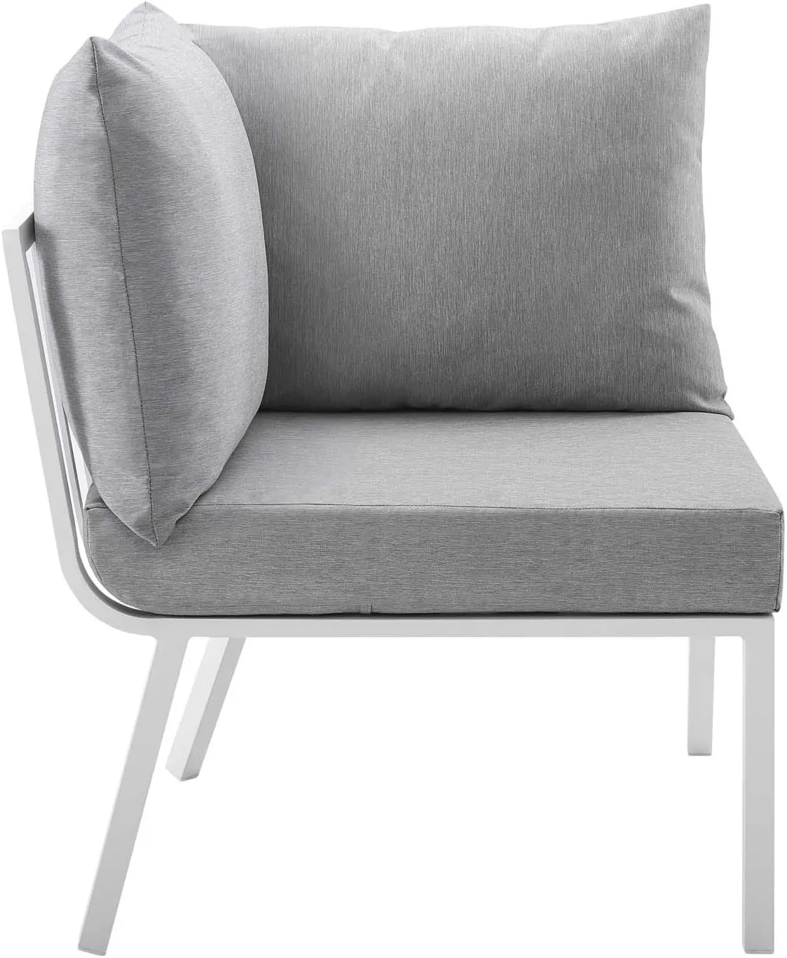 Modway Riverside Outdoor Furniture, 5-Piece Set, White Gray