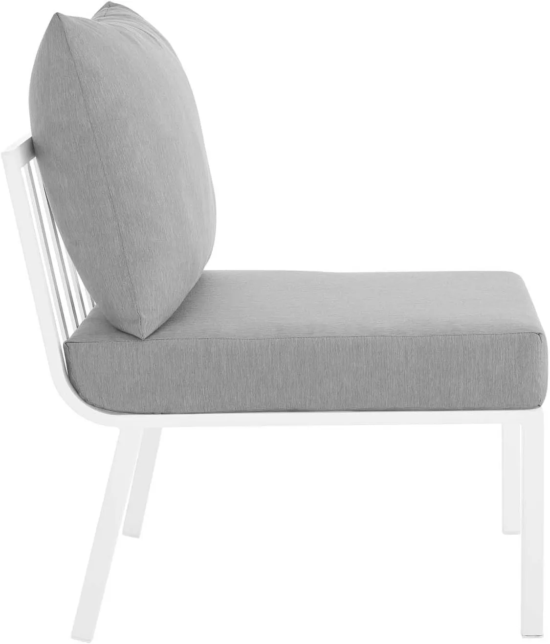 Modway Riverside Outdoor Furniture, 5-Piece Set, White Gray