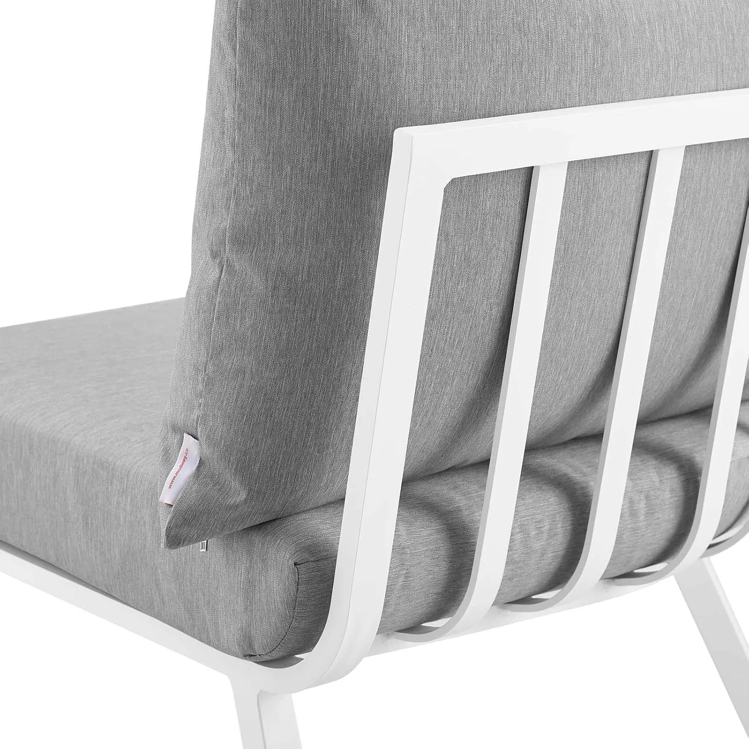 Modway Riverside Outdoor Furniture, 5-Piece Set, White Gray