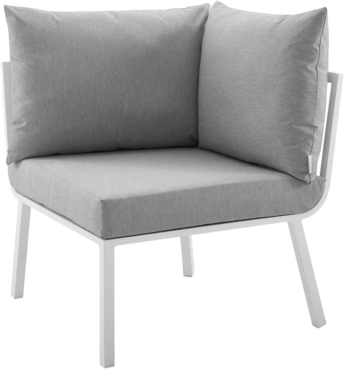 Modway Riverside Outdoor Furniture, 5-Piece Set, White Gray