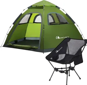 MOON LENCE The 4th Generation Foldable Camping Chair and Instant Pop Up Tent