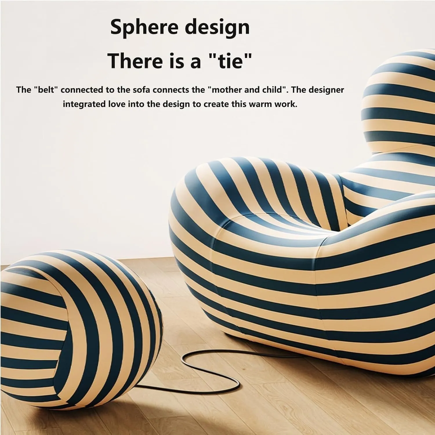 Mother's Embrace Chair, Leisure Sofa Chair and Footstool Lounger Sofa Qualitative Sponge Lazy Couch (Stripes) (Color : F, Size : 30 * 28inch)