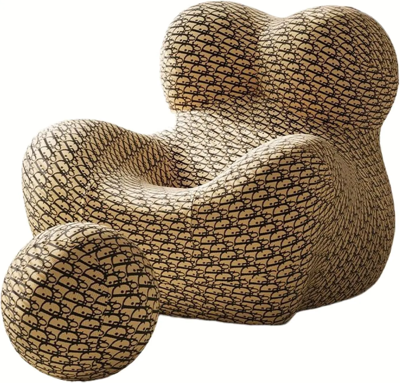 Mother's Embrace Chair, Leisure Sofa Chair and Footstool Lounger Sofa Qualitative Sponge Lazy Couch (Stripes) (Color : F, Size : 30 * 28inch)