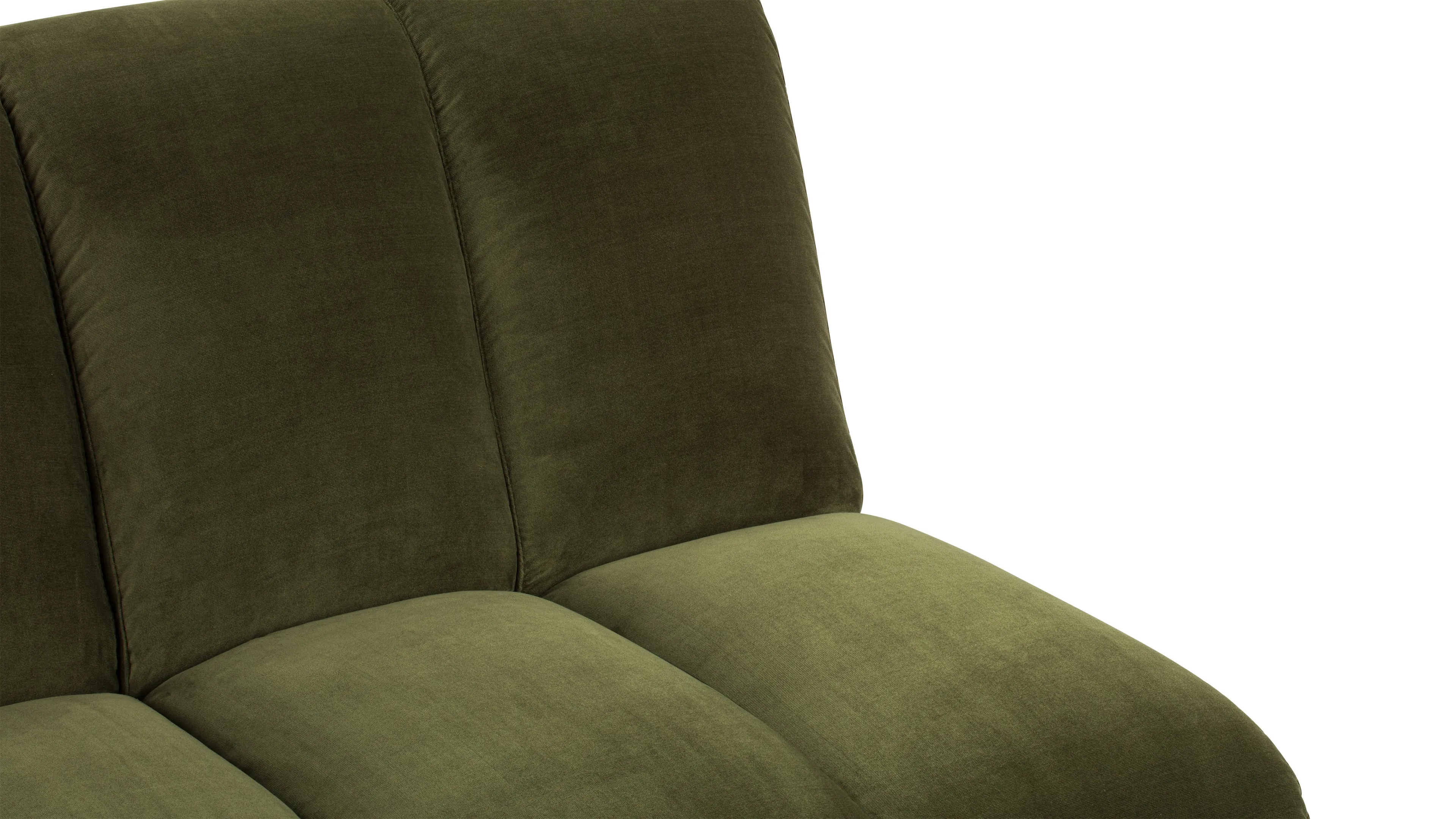 Nala - Nala Lounge Chair, Olive Green Velvet