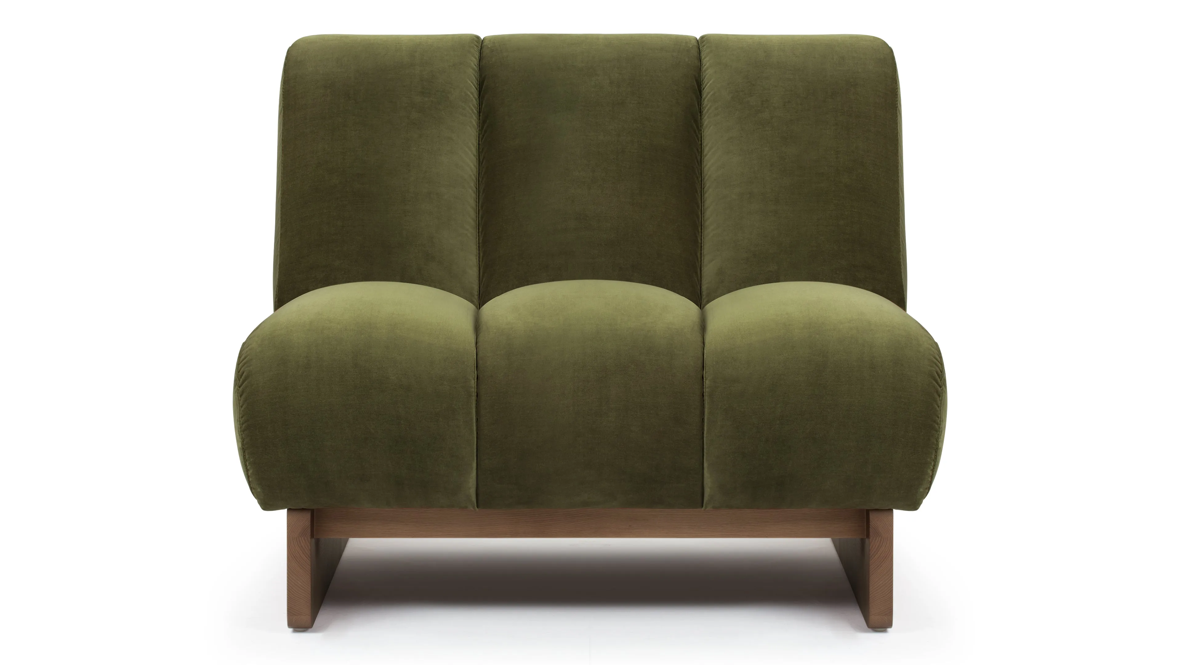 Nala - Nala Lounge Chair, Olive Green Velvet