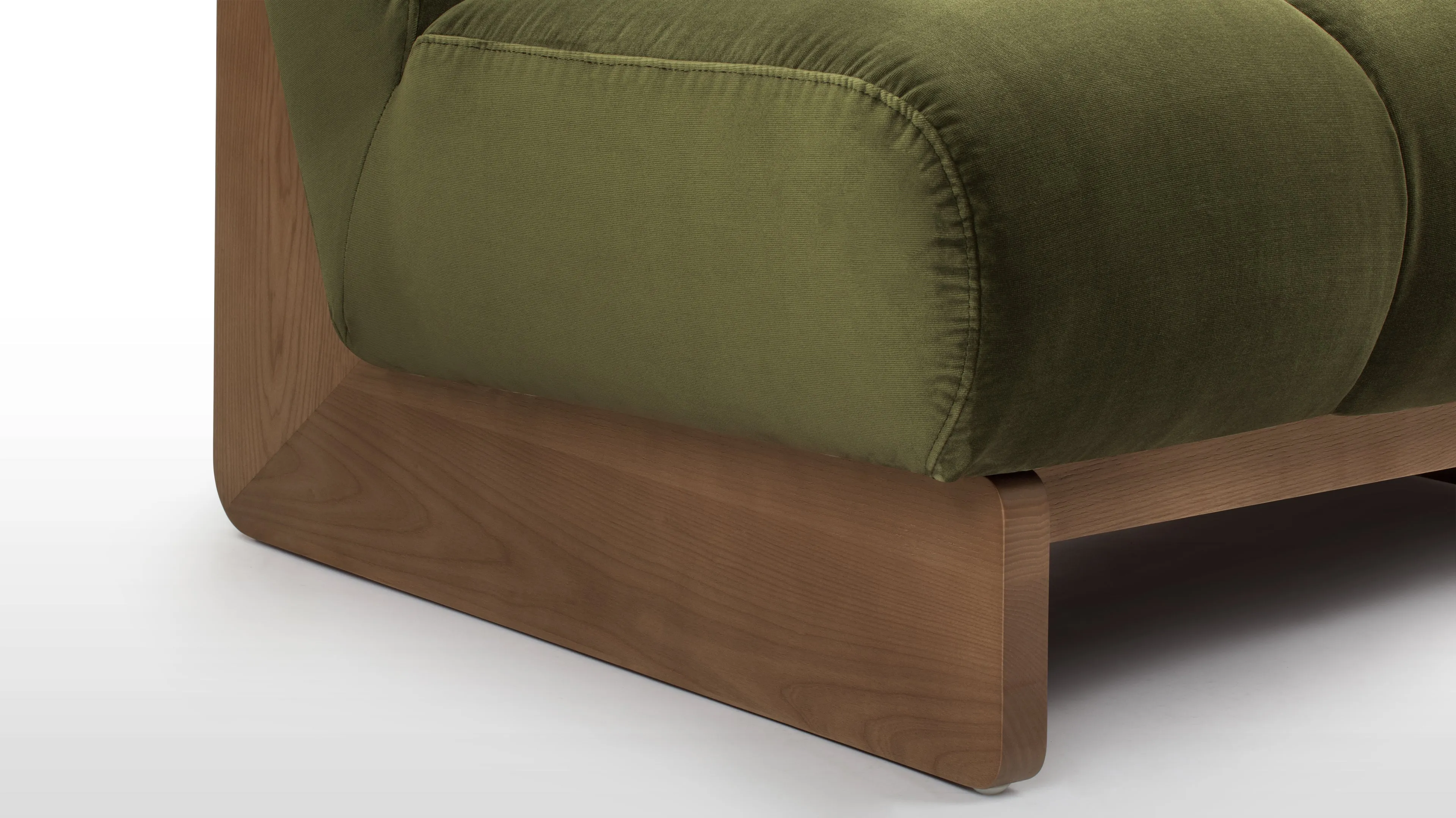Nala - Nala Lounge Chair, Olive Green Velvet