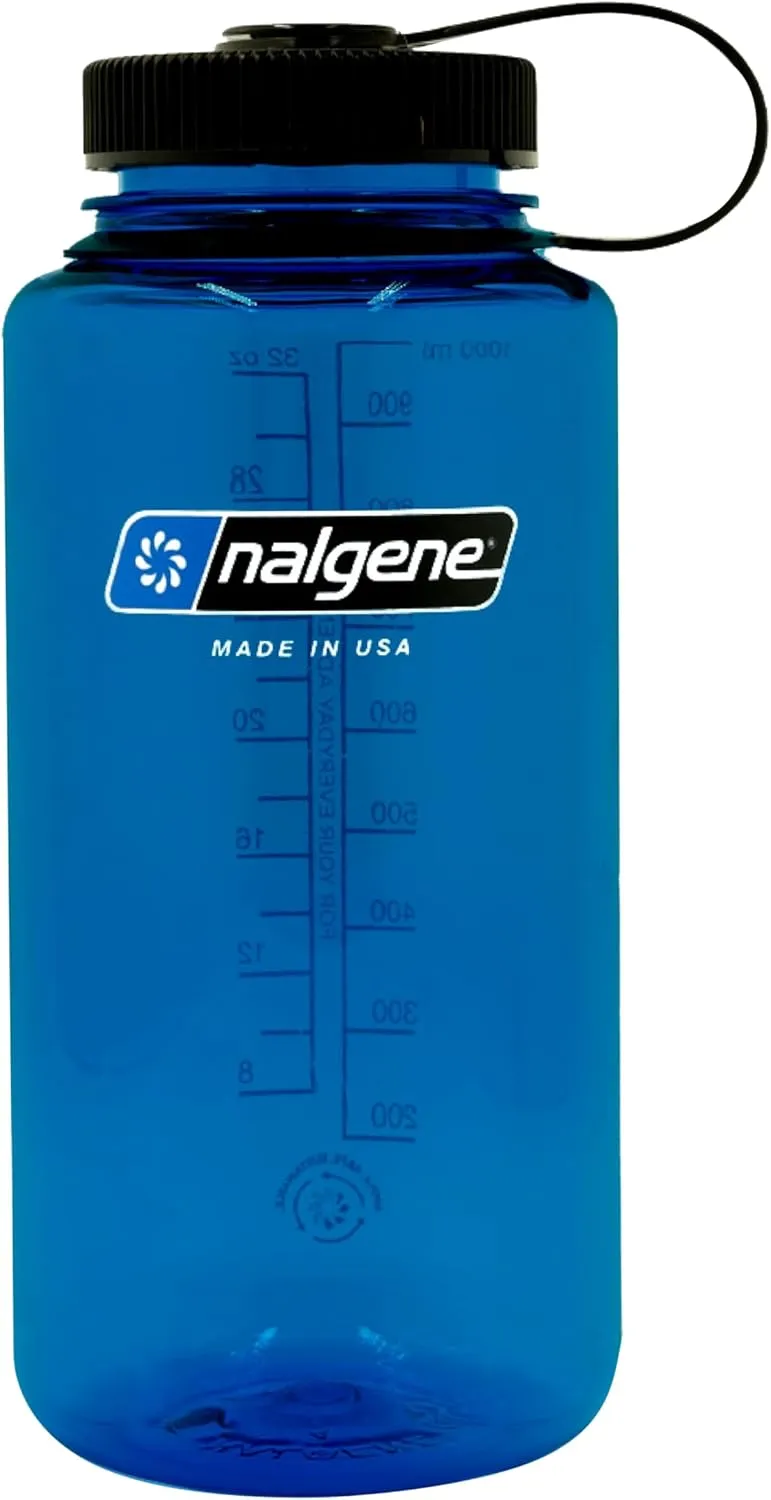 Nalgene Sustain Tritan BPA-Free Water Bottle Made with Material Derived From 50% Plastic Waste, 32 OZ, Wide Mouth